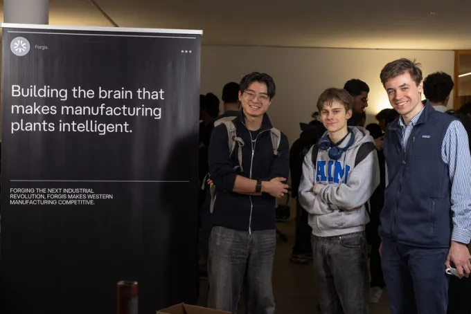 Szymon at the Forgis Physical AI hackathon
